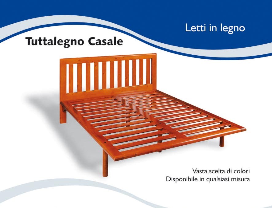 Rete in legno massello a doghe colori e misure a scelta fisse ... Scelta materasso matrimoniale