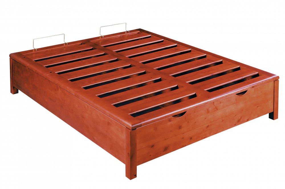 Letto contenitore in legno massello - vari colori e misure disponibili