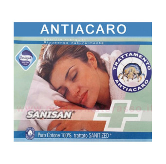 COPRIMATERASSO ANTIACARO SANISAN COTONE 100%