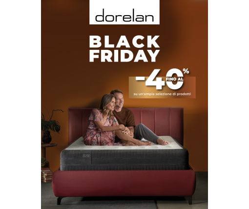 BLACK FRIDAY DORELAN 2026: SCONTI FINO AL 40% DA SHOWROOM DEL MATERASSO